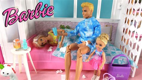 Barbie And Ken In Barbie Dream House W Barbie Sister Chelsea And Baby