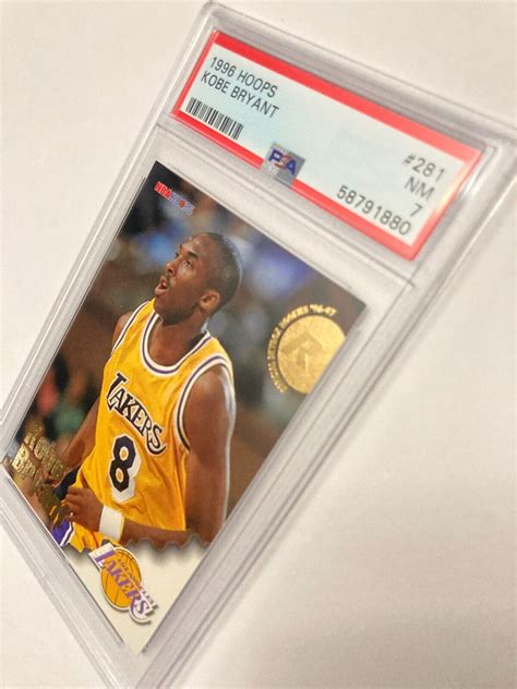 1996 97 NBA Hoops Kobe Bryant Rookie RC 281 PSA 7 Near Mint Los