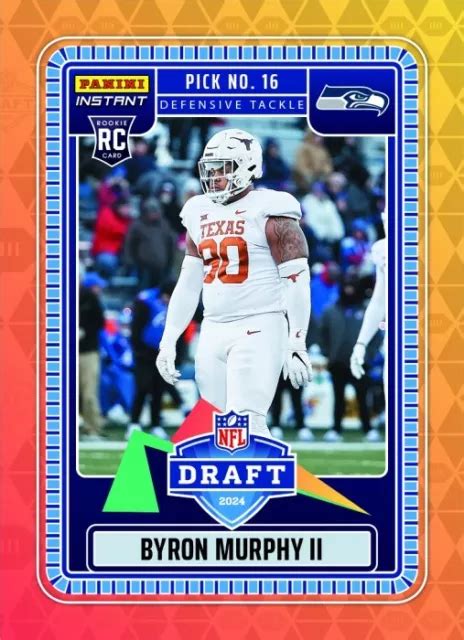 2024 Panini Instant Nfl Byron Murphy Ii Draft Night Sp Rookie Card