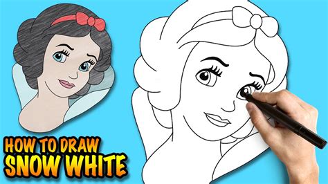 How To Draw Snow White Easy Step By Step Drawing Lessons For Kids