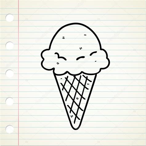 Ice Cream Cone Doodle Stock Vector By Mhatzapa 59809725