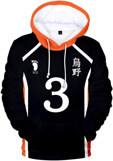 Sudadera Con Capucha De Anime Su Ter De Personaje Juvenil De Voleibol