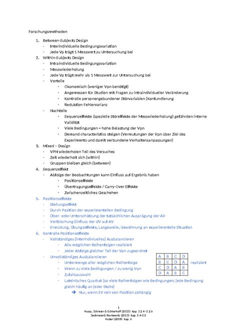 Forschungsmethoden Zusammenfassung Und Mitschriften Der