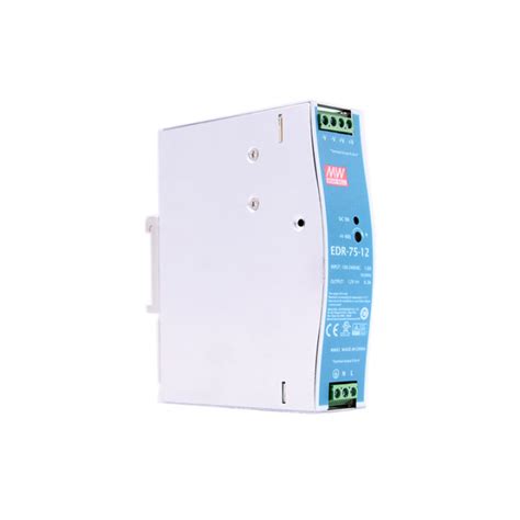 Mean Well EDR 75 12 12V DC 6 3A 75 6W Single Output Industrial DIN RAIL