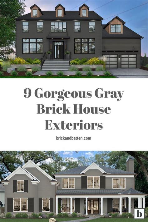 9 Gorgeous Gray Brick House Exteriors