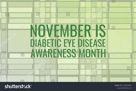 November Diabetic Eye Disease Awareness Month Stock Vector Royalty