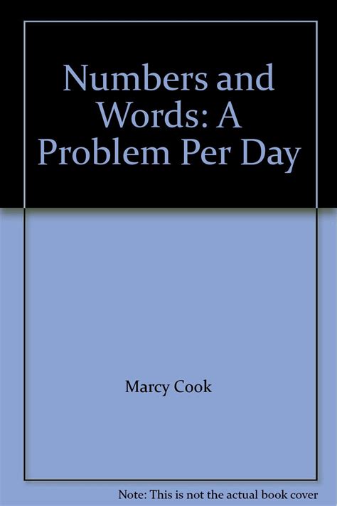 Numbers And Words A Problem Per Day Marcy Cook 9780914040521 Amazon