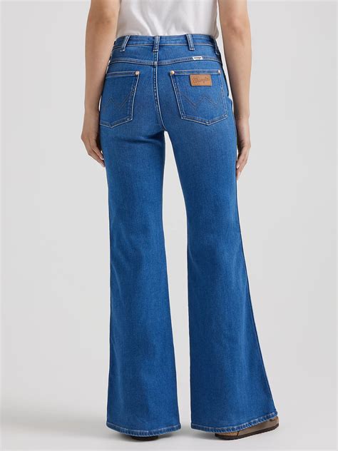 Womens Wanderer Mid Rise Flare Jean