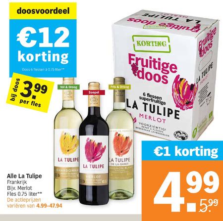 La Tulipe Rode Wijn Witte Wijn Folder Aanbieding Bij Albert Heijn