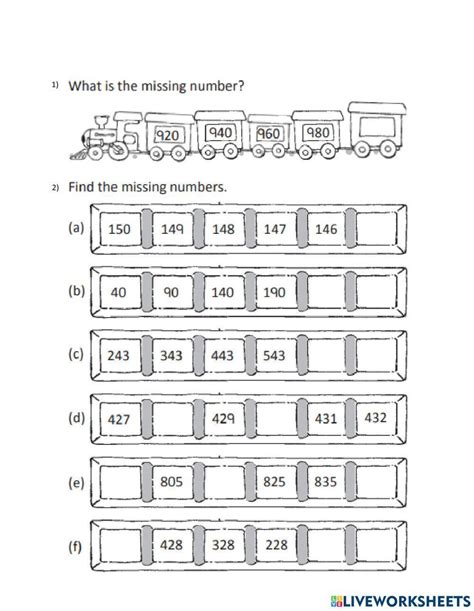 Number Patterns Worksheet For Grade 2 Live Worksheets Worksheets