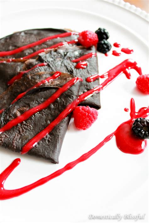 Chocolate Crepes with Sweet Cream Cheese Filling