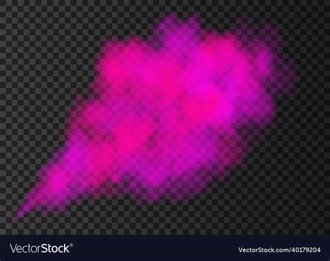 Pink Smoke Explosion Special Effect Isolated Vector Image