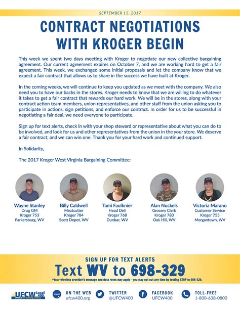 West Virginia Kroger Contract Negotiations Begin Ufcw Local 400