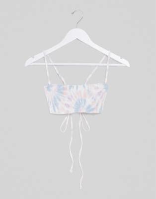 Hollister Haut De Bikini Bandeau Effet Tie Dye ASOS