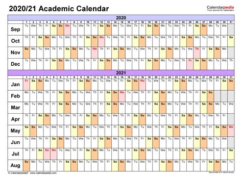 Ithaca Academic Calendar - Printable Word Searches