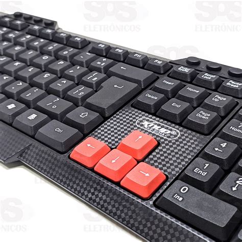 Teclado Multimídia Teclas Destacadas Knup KP 2034A