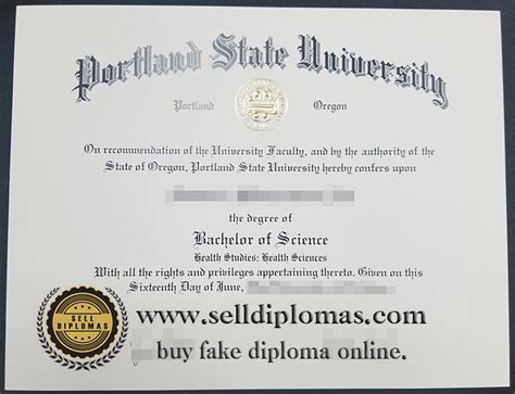 Where To Buy Portland State University Diploma Certificate