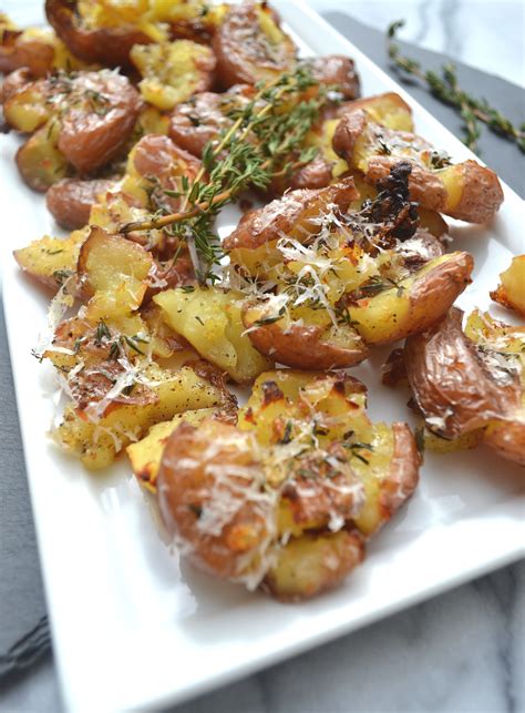 Parmesan Herb Smashed Potatoes Love Food Foreva