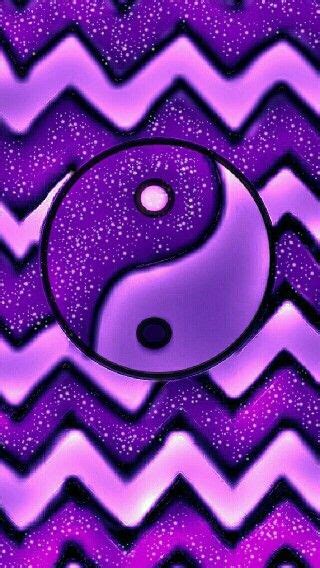 A Purple And Black Background With A Ying O Symbol In The Center