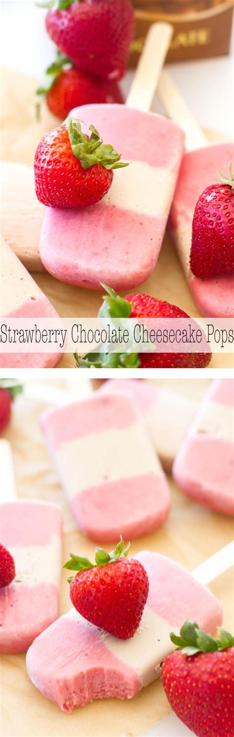 Strawberry Chocolate Cheesecake Pops A Latte Food