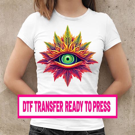 Cannabis Eye Color Dtf Print Ready Press Dtf Transfers Merry Etsy