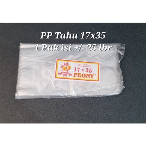 Jual Plastik PP Tahu 17x35 L Kantong Plastik PP Tipis 1 Pak Shopee