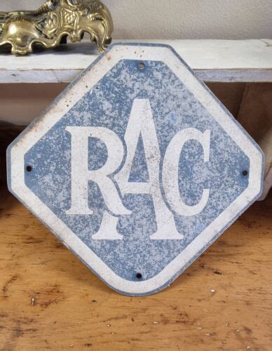 Vintage Advertising Automobilia Rac Sign Not Enamel Ebay