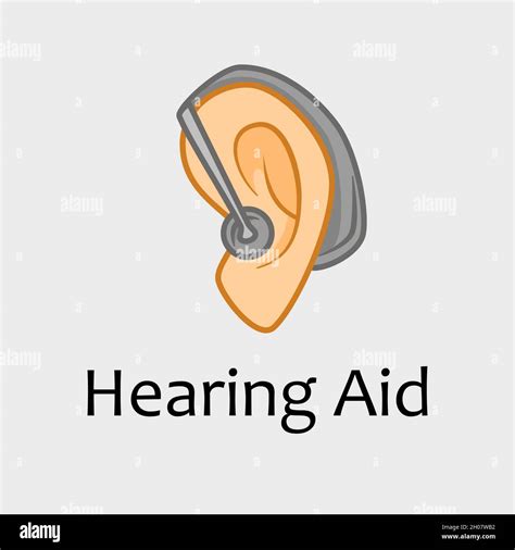 Vector Colored Receiver In The Ear Rite Hearing Aid Icon Great For