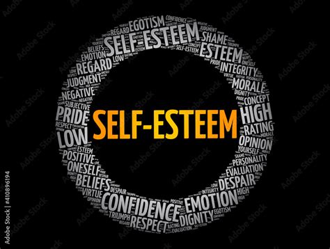 Self Esteem Word Cloud Concept Background Stock Vector Adobe Stock