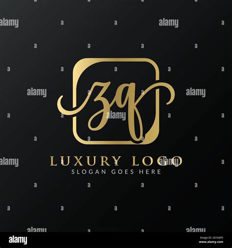 Zq Logo Design Vector Template Initial Luxury Letter Zq Vector