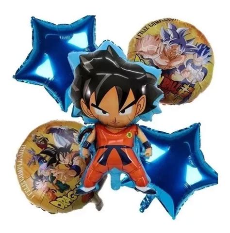 Globos Papel Metalizado Jn Goku Personaje Cm Dragon Ball Packs De