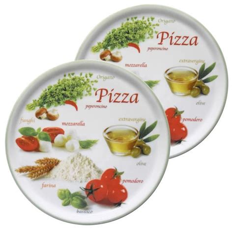 Assiettes Pizza Napoli Pizzafoods Vert Cm Lot De Cdiscount Maison