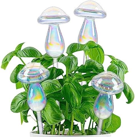 Amazon 8 Pcs Watering Bulbs Colorful Glass Self Watering Globes