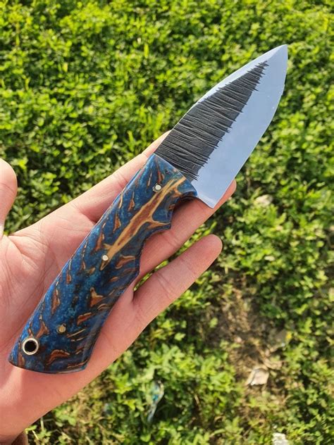 Custom Handmade Carbon Steel Hunting Knife Fixed Blade Knife T For