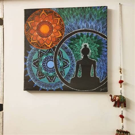 Buddha Painting Mandala Art Acrylic | Buddha painting, Buddha art ...