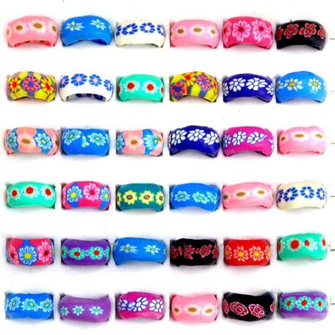 Anillos de arcilla polimérica para niños lote de anillos de arcilla