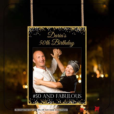 Buy Fifty Fabulous Photo Booth Frame 50th Birthday Decorations