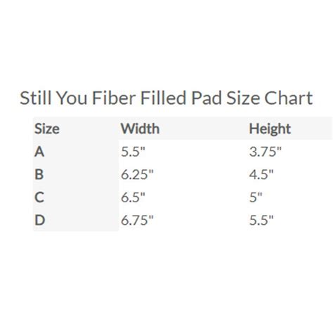 Health Products For You Anita Breast Form Size Chart Size Charts