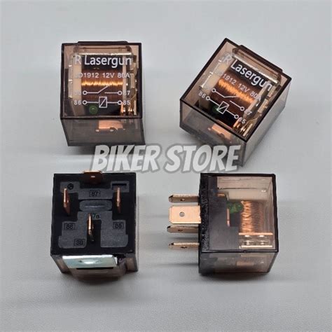 Jual Relay Transparan 4 Kaki 12 Volt 80 Ampere Untuk Klakson Lampu