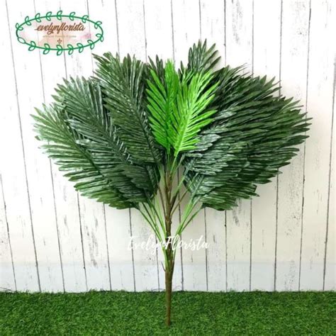 Promo Daun Palem Hijau Artificial 80cm Tanaman Artifisial Palma Plastik