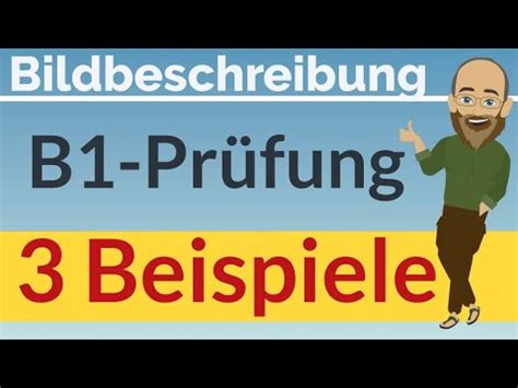 B1 mündliche Prüfung Bildbeschreibung DTZ YouTube