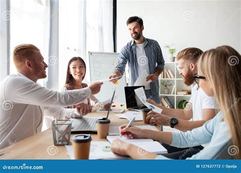 Corporate Business Team And Manager In A Meeting Close Up Stock Photo