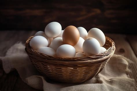 Premium Ai Image A Basket Of Eggs With One Egg In It