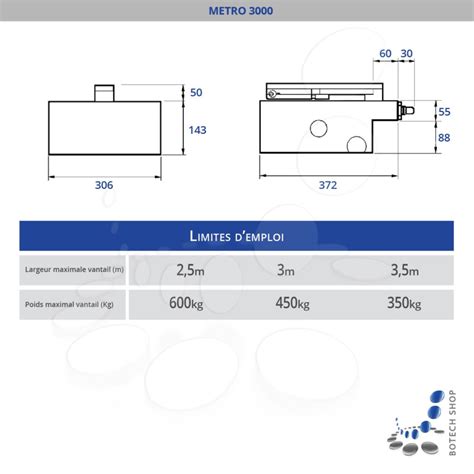 NICE METRO 3000 1 Moteur enterré 230V pour les portails battants Kit L