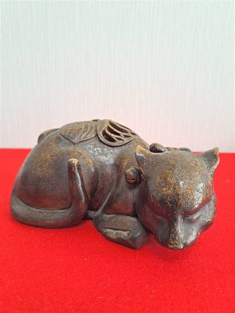 【やや傷や汚れあり】旧家ウブ買取品 珍品 備前焼 眠り猫 香炉 時代物 細工物 古備前 古美術の落札情報詳細 ヤフオク落札価格検索 オークフリー