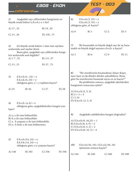 EBOB EKOK TEST