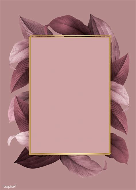 Rose Gold Flower Border Clip Art