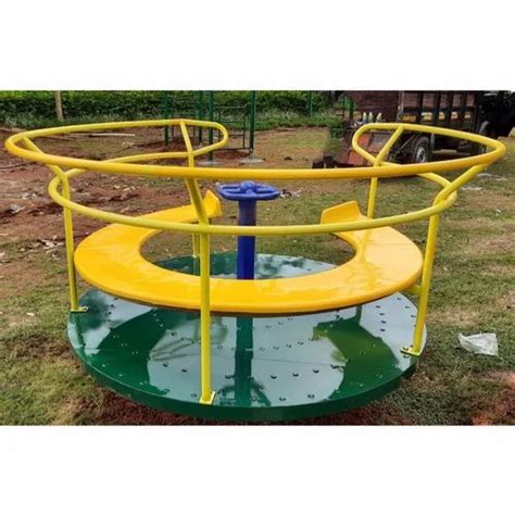 Playground Equipment Yellow FRP Merry Go Round Model Name Number NS