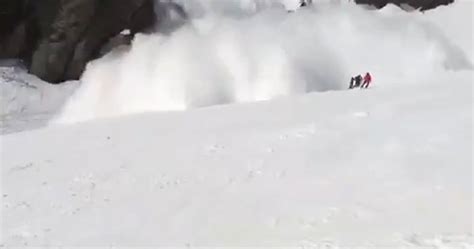 Skier Captures Intense Video Of Massive Avalanche Barrelling Towards