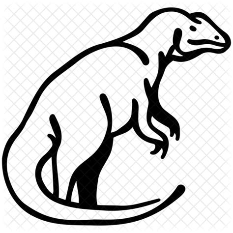 Acrocanthosaurus Icon Download In Glyph Style